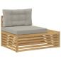 Preview: Outdoor End Sofa Weiß 115 x 83 x 73 cm Massivholz Akazie