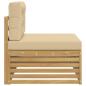 Preview: Outdoor End Sofa Weiß 115 x 83 x 73 cm Massivholz Akazie