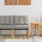 Preview: ARDEBO.de - Outdoor Mittelsofa Massivholz Akazie und Textilene Stoff Weiß