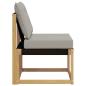 Preview: Outdoor Mittelsofa Massivholz Akazie und Textilene Stoff Weiß