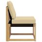 Preview: Outdoor Mittelsofa Massivholz Akazie und Textilene Stoff Weiß