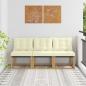 Preview: ARDEBO.de - 3 stk. Outdoor Mittelsofa Massivholz Akazie und Textilene Stoff