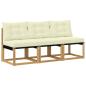 Preview: 3 stk. Outdoor Mittelsofa Massivholz Akazie und Textilene Stoff