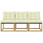 Preview: 3 stk. Outdoor Mittelsofa Massivholz Akazie und Textilene Stoff