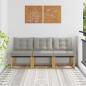 Preview: ARDEBO.de - 3 stk. Outdoor Mittelsofa Massivholz Akazie und Textilene Stoff