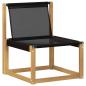 Preview: 3 stk. Outdoor Mittelsofa Massivholz Akazie und Textilene Stoff