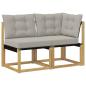 Preview: 2 stk. Outdoor Mittel- und Ecksofa Weiß