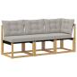Preview: 3 stk. Outdoor Mittel- und Ecksofa Weiß