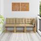Preview: ARDEBO.de - 3 stk. Outdoor Mittel- und Ecksofa Weiß