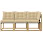 Preview: 3 stk. Outdoor Mittel- und Ecksofa Weiß