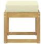 Preview: Outdoor Hocker Bank Massivholz Akazie Weiß