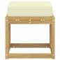 Preview: Outdoor Hocker Bank Massivholz Akazie Weiß