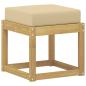 Preview: Outdoor Hocker Bank Massivholz Akazie Weiß