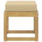 Preview: Outdoor Hocker Bank Massivholz Akazie Weiß