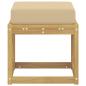 Preview: Outdoor Hocker Bank Massivholz Akazie Weiß