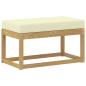 Preview: Outdoor Hocker Bank Massivholz Akazie Weiß