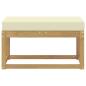 Preview: Outdoor Hocker Bank Massivholz Akazie Weiß