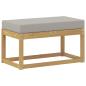 Preview: Outdoor Hocker Bank Massivholz Akazie Weiß