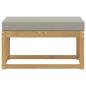 Preview: Outdoor Hocker Bank Massivholz Akazie Weiß