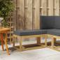 Preview: ARDEBO.de - Outdoor Hocker Bank Massivholz Akazie Weiß
