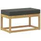 Preview: Outdoor Hocker Bank Massivholz Akazie Weiß