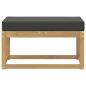 Preview: Outdoor Hocker Bank Massivholz Akazie Weiß