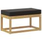 Preview: Outdoor Hocker Bank Massivholz Akazie Weiß