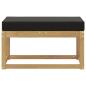 Preview: Outdoor Hocker Bank Massivholz Akazie Weiß