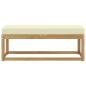Preview: Outdoor Hocker Bank Massivholz Akazie Weiß