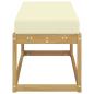 Preview: Outdoor Hocker Bank Massivholz Akazie Weiß
