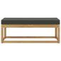 Preview: Outdoor Hocker Bank Massivholz Akazie Weiß