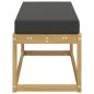 Preview: Outdoor Hocker Bank Massivholz Akazie Weiß