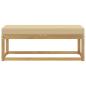 Preview: Outdoor Hocker Bank Massivholz Akazie Weiß gewaschen und Beige