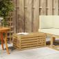 Preview: ARDEBO.de - Outdoor Hocker Bank Massivholz Akazie Weiß 79 x 43 x 37 cm
