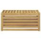 Preview: Outdoor Hocker Bank Massivholz Akazie Weiß 79 x 43 x 37 cm