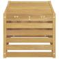 Preview: Outdoor Hocker Bank Massivholz Akazie Weiß 79 x 43 x 37 cm