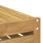 Preview: Outdoor Hocker Bank Massivholz Akazie Weiß 79 x 43 x 37 cm