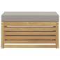 Preview: Outdoor Hocker Bank Massivholz Akazie Weiß