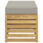 Preview: Outdoor Hocker Bank Massivholz Akazie Weiß