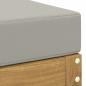 Preview: Outdoor Hocker Bank Massivholz Akazie Weiß
