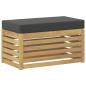 Preview: Outdoor Hocker Bank Massivholz Akazie Weiß