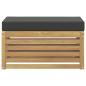 Preview: Outdoor Hocker Bank Massivholz Akazie Weiß
