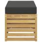 Preview: Outdoor Hocker Bank Massivholz Akazie Weiß