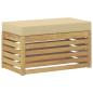 Preview: Outdoor Hocker Bank Massivholz Akazie Weiß