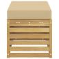 Preview: Outdoor Hocker Bank Massivholz Akazie Weiß
