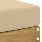 Preview: Outdoor Hocker Bank Massivholz Akazie Weiß