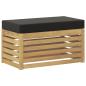 Preview: Outdoor Hocker Bank Massivholz Akazie Weiß