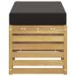Preview: Outdoor Hocker Bank Massivholz Akazie Weiß