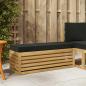 Preview: ARDEBO.de - Outdoor Hocker Bank Massivholz Akazie Weiß