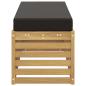 Preview: Outdoor Hocker Bank Massivholz Akazie Weiß